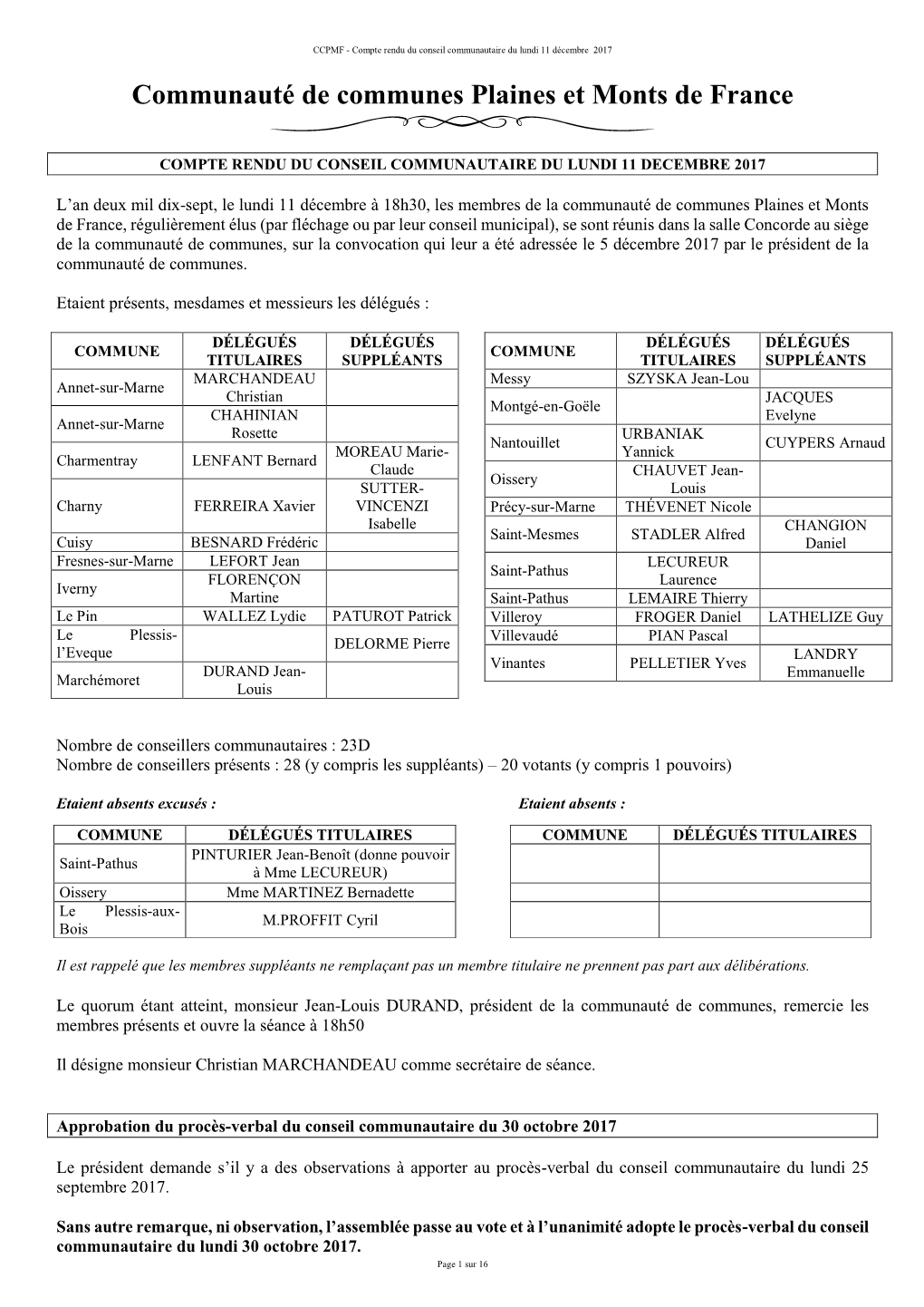 Communauté De Communes Plaines Et Monts De France