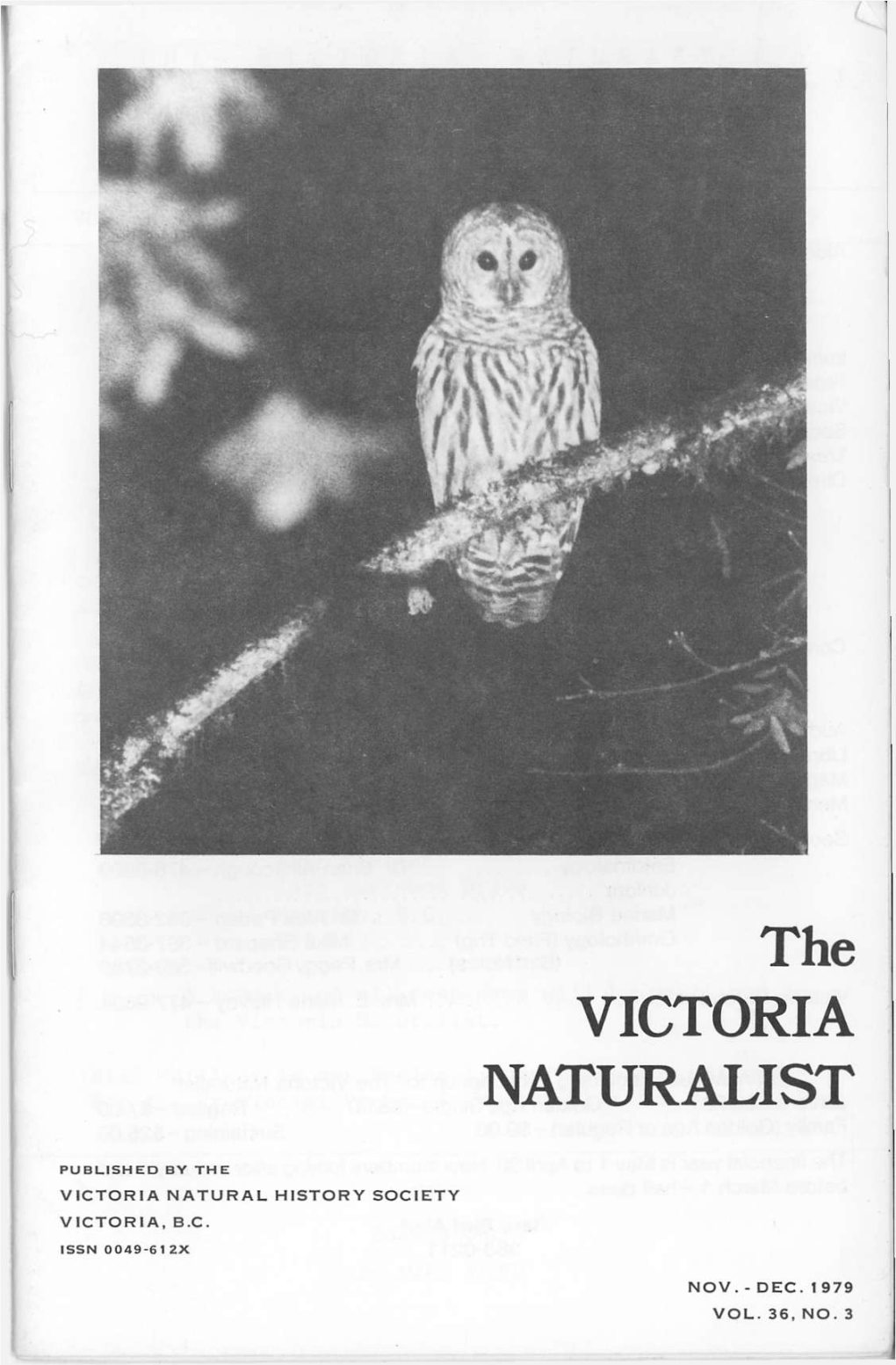 The VICTORIA NATURALIST