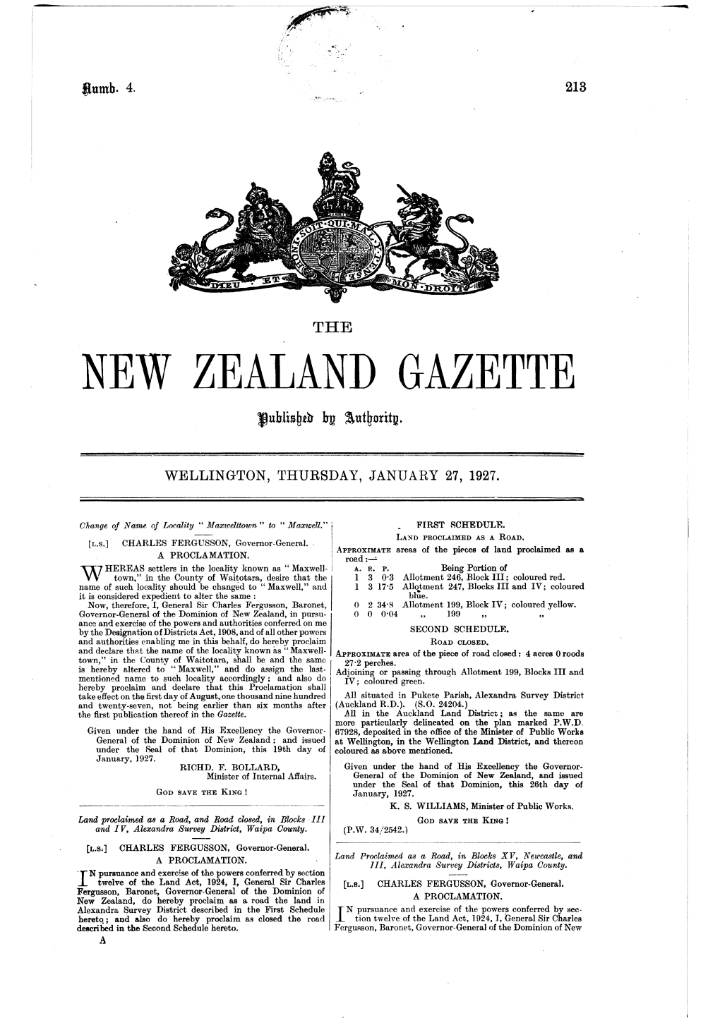 New Zealand Gazette