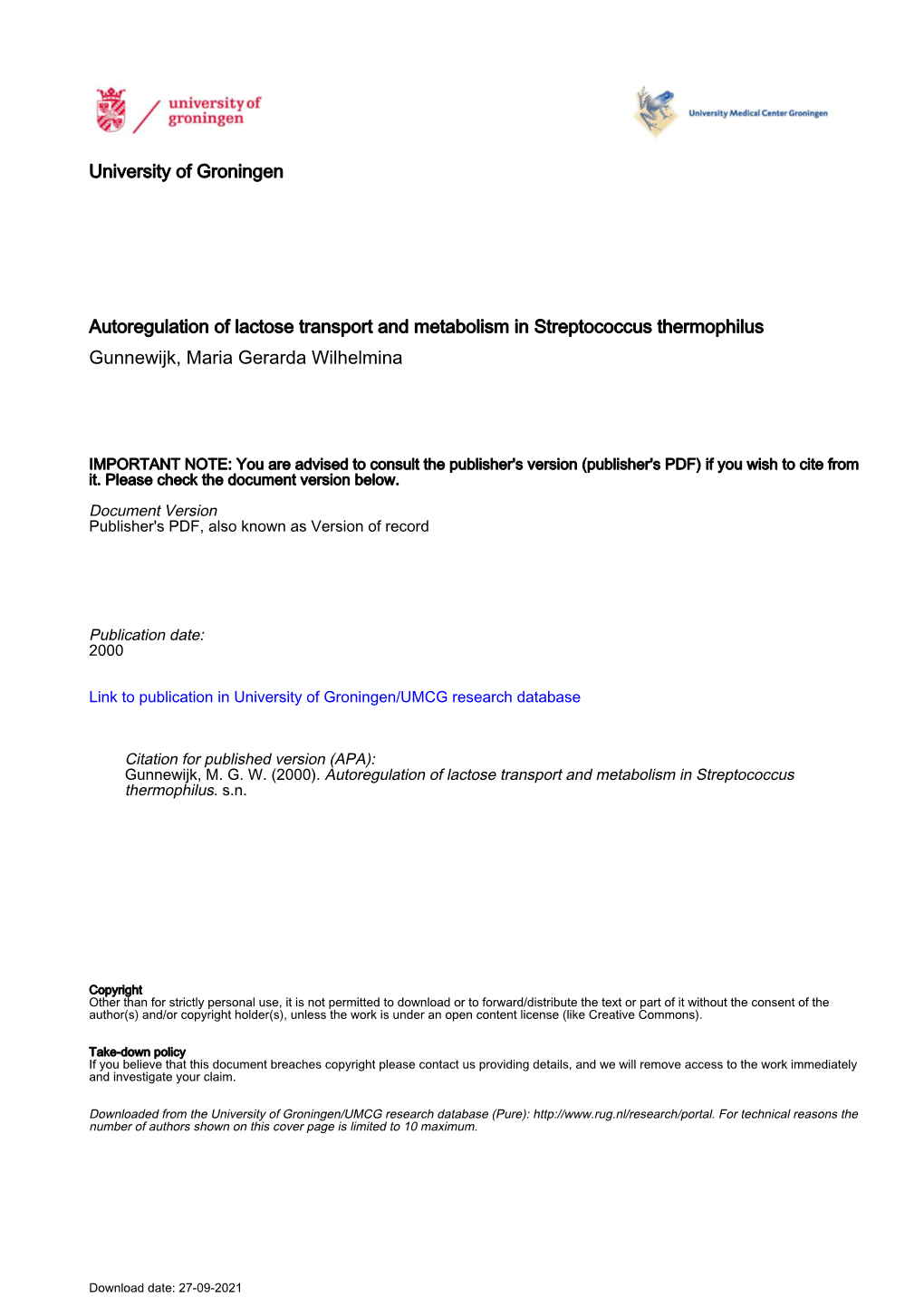 Hierarchical Control Versus Autoregulation of Carbohydrate Utilization in Bacteria