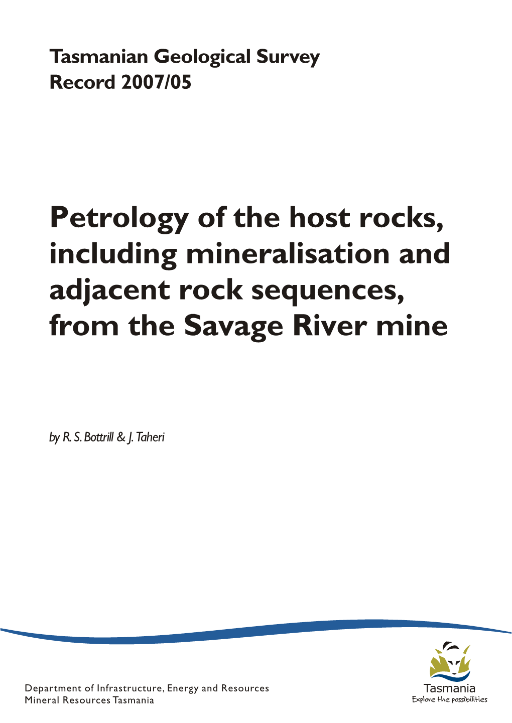 Petrology of the Host Rocks, Including Mineralisation and Adjacent Rock Sequences, from the Savage River Mine