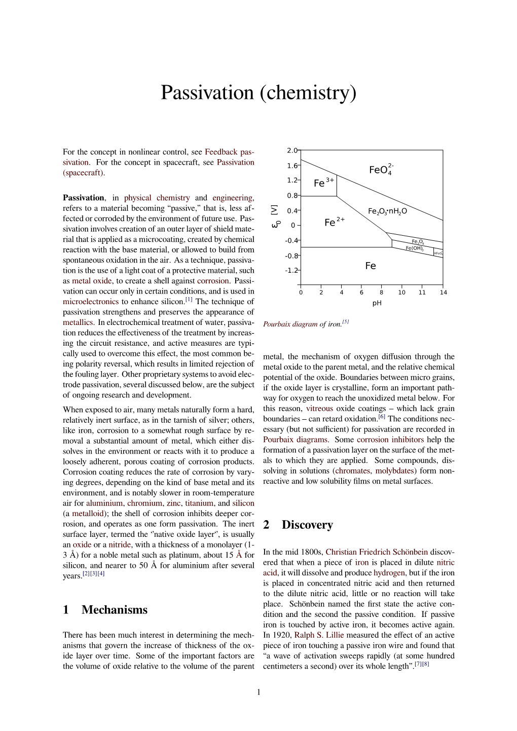 Passivation (Chemistry)