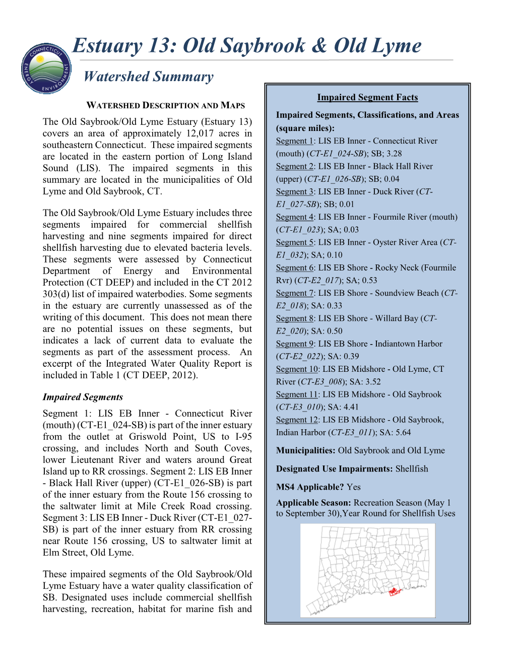 Old Saybrook & Old Lyme Watershed