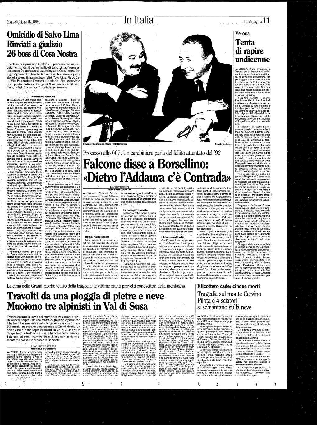 Falcone Disse a Borsellino: Ta Bloccata