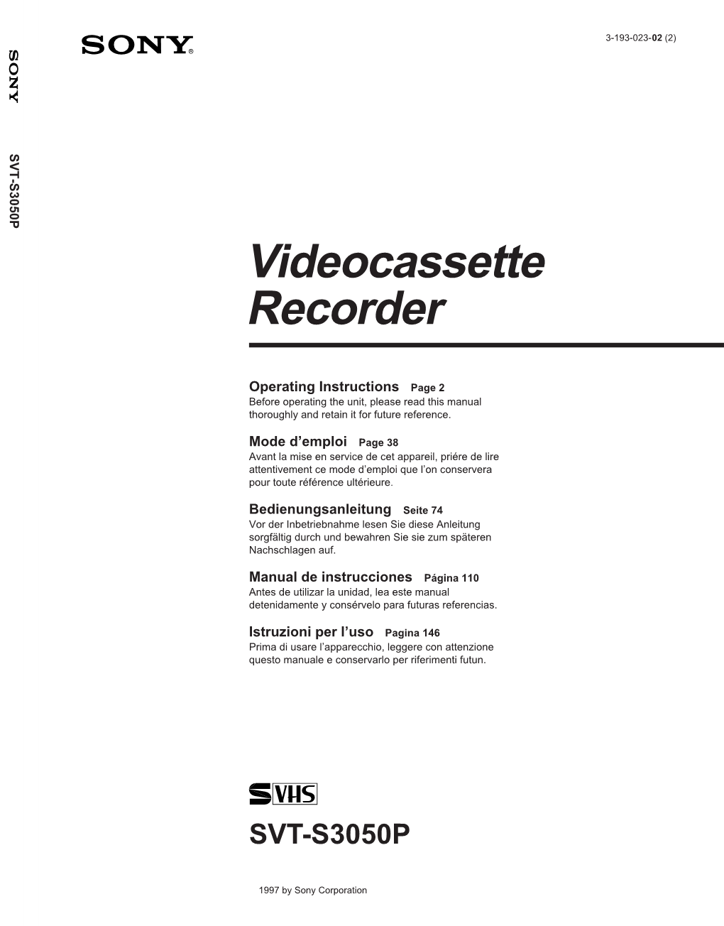 Videocassette Recorder