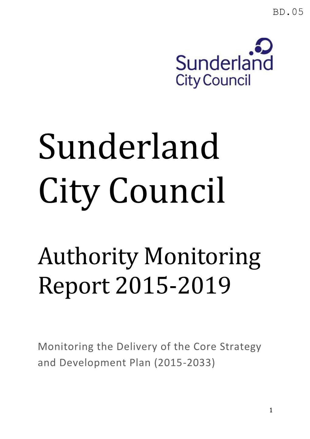 Authority Monitoring Report 2015-2019