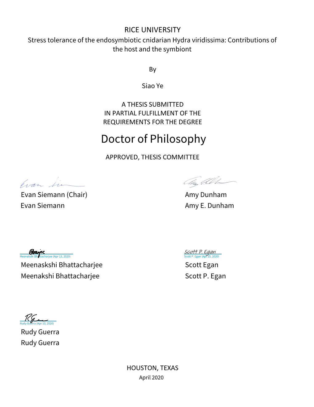 Doctor of Philosophy