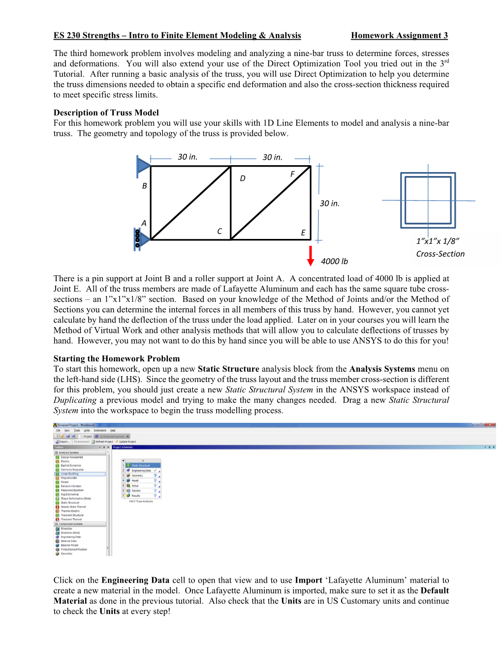 Intro to Finite Element Modeling & Analysis Homework Assignment 3