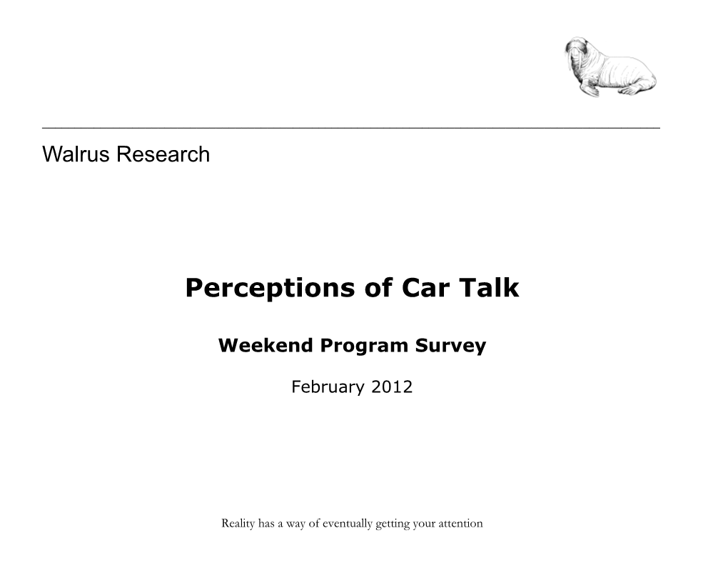 Perceptions of Car Talk