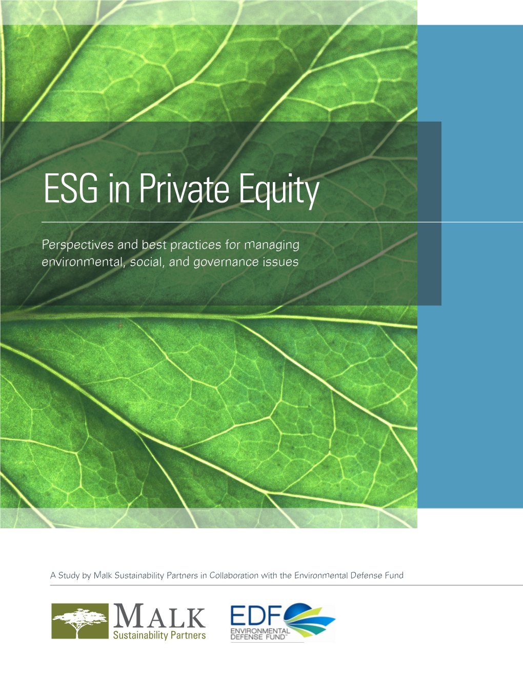 ESG in Private Equity