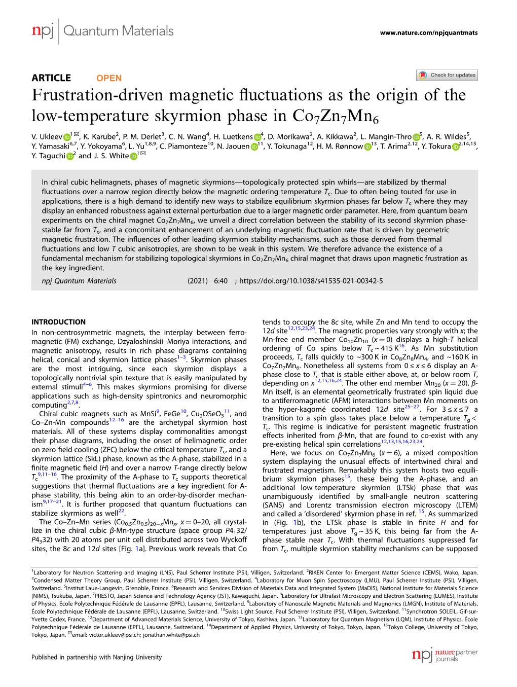 Frustration-Driven Magnetic Fluctuations As the Origin of the Low-Temperature Skyrmion Phase in Co7zn7mn6