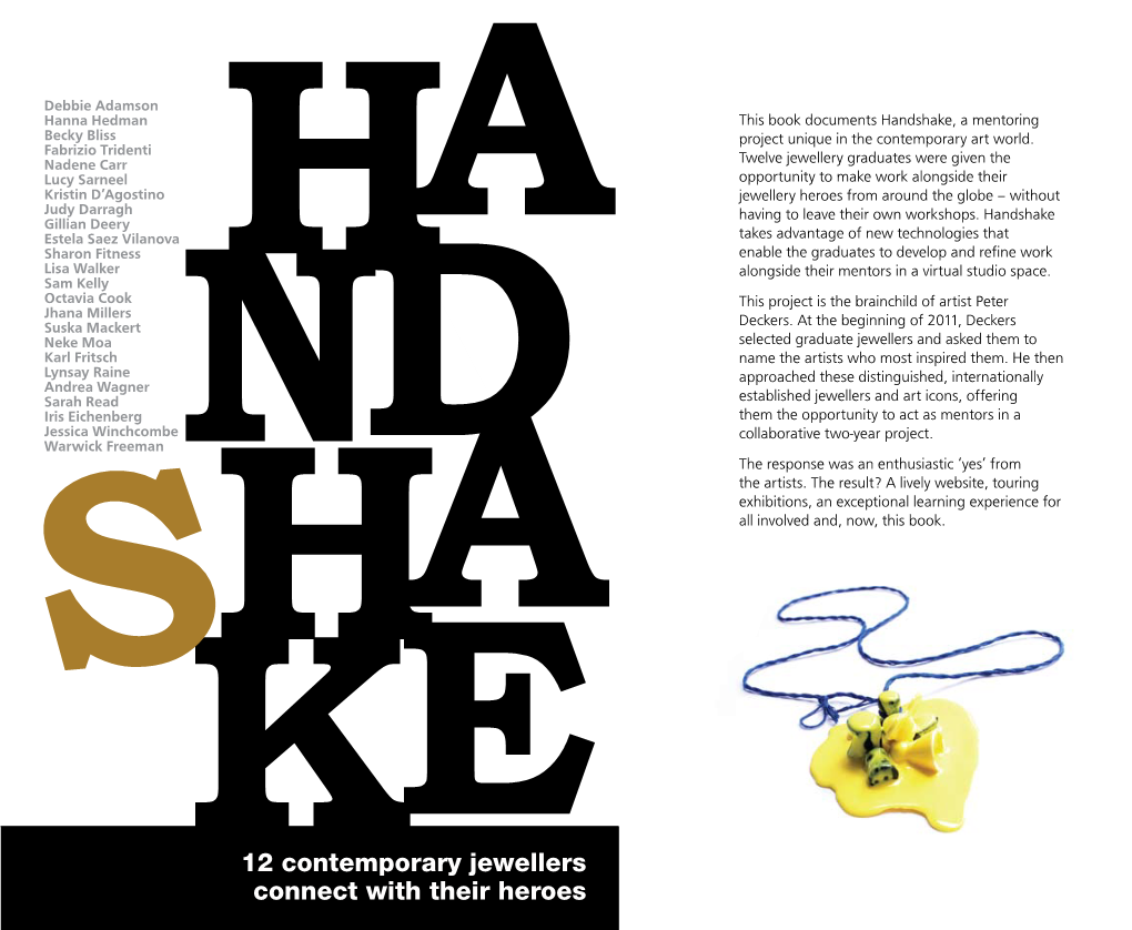 This Book Documents Handshake, a Mentoring Project Unique in the Contemporary Art World