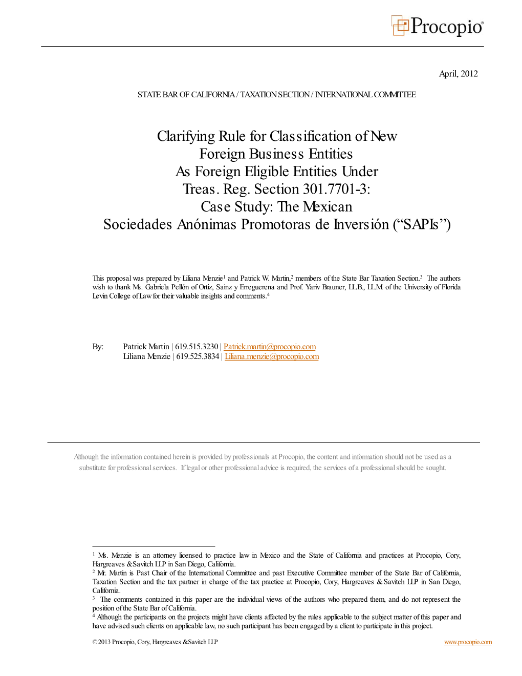 Clarifying Rule for Classification of New Foreign Business Entities As Foreign Eligible Entities Under Treas