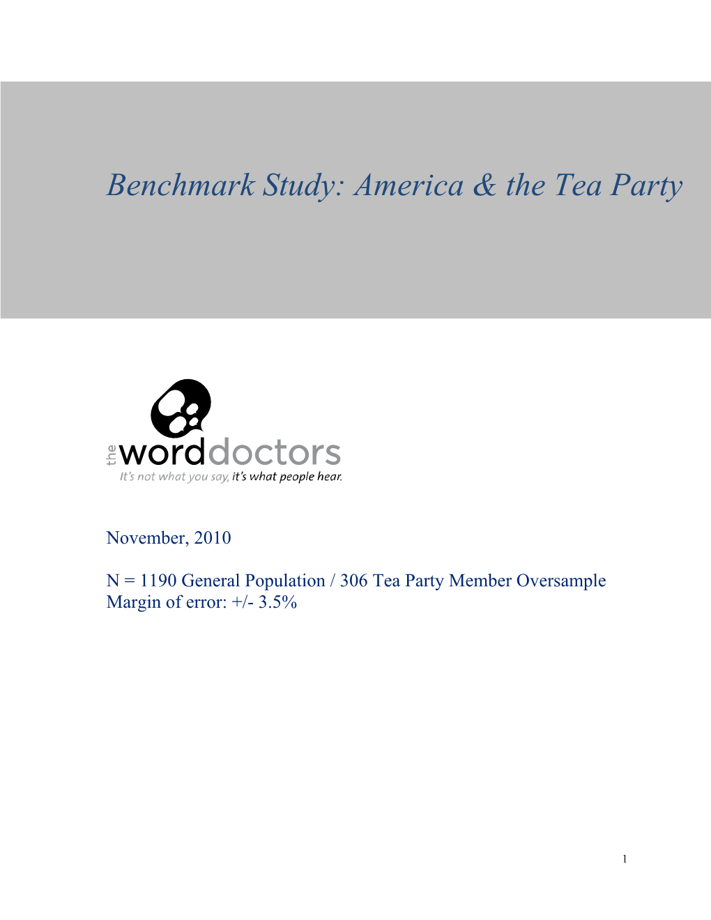 America & the Tea Party