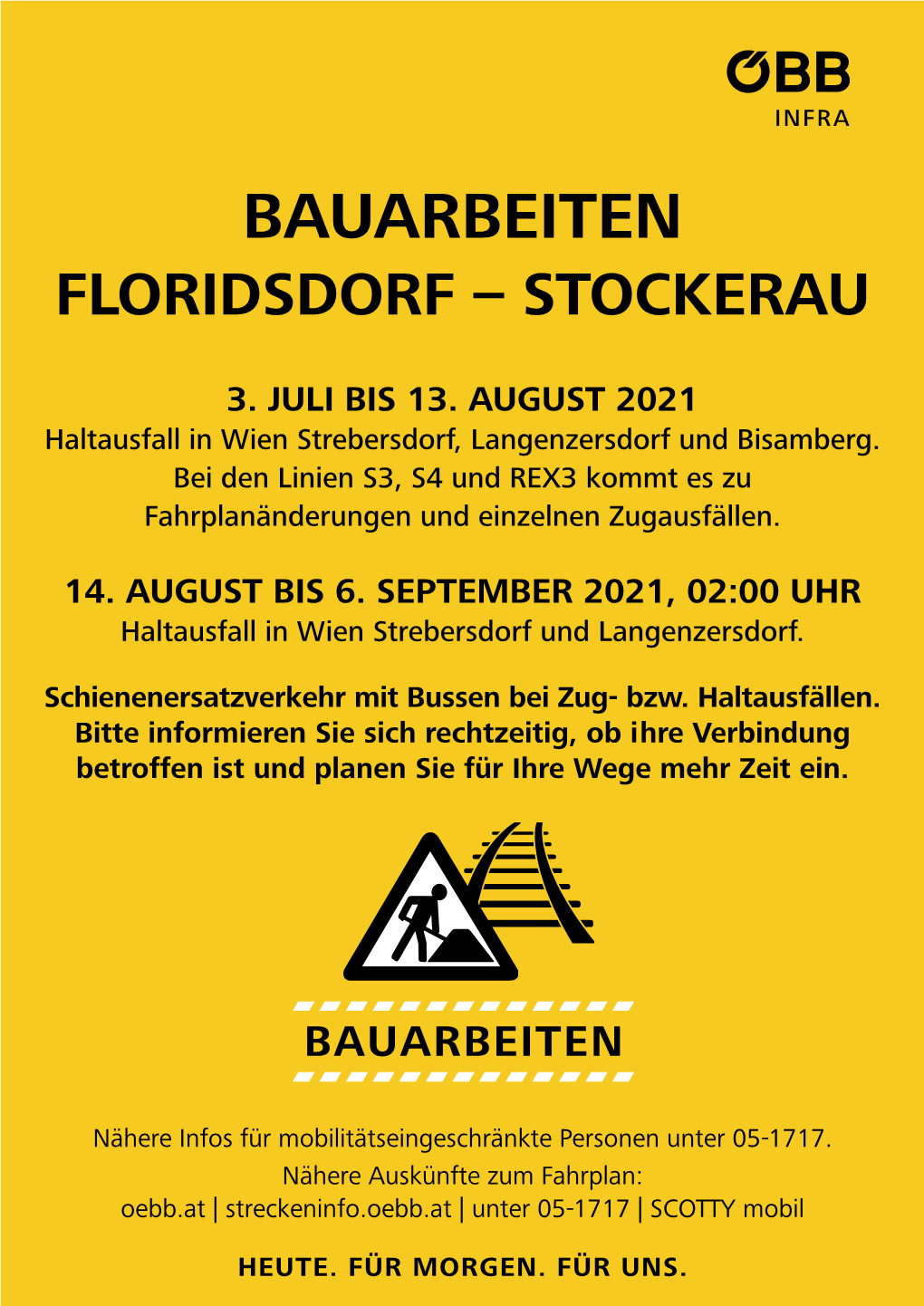 Bauarbeiten Floridsdorf – Stockerau