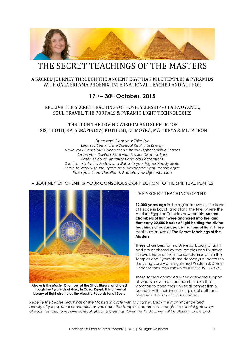 The Secret Teachings of the Masters & Sacred Journey Through The