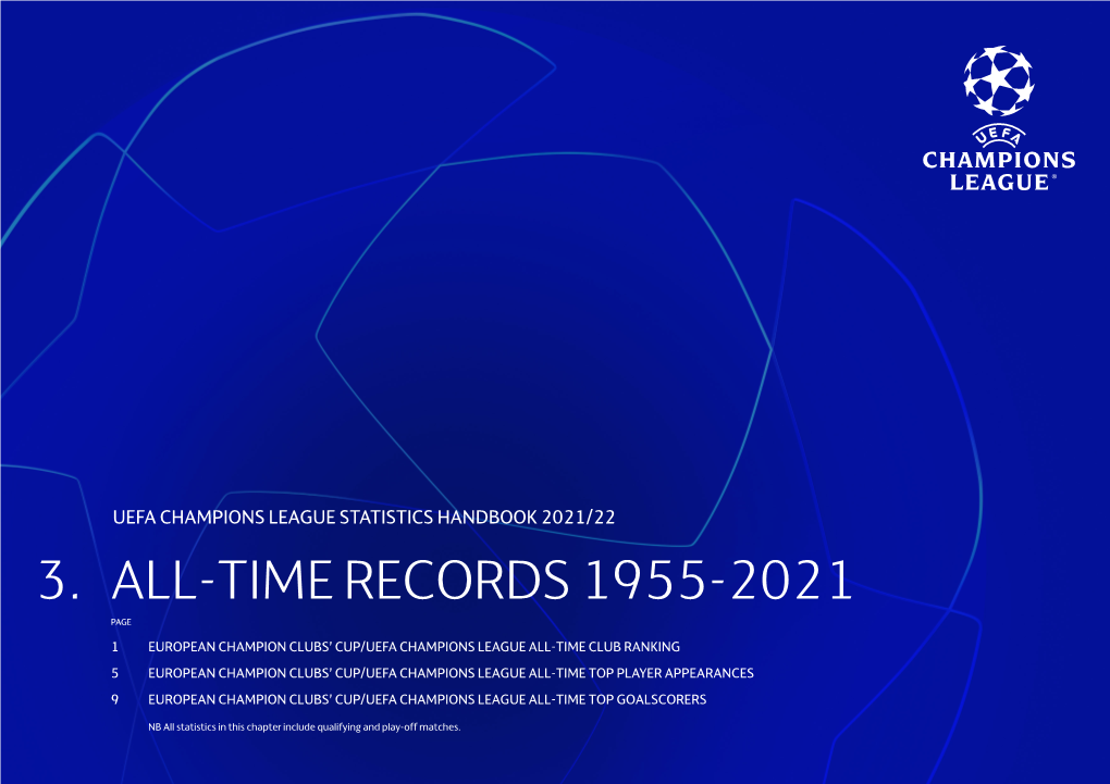 3. All-Time Records 1955-2021