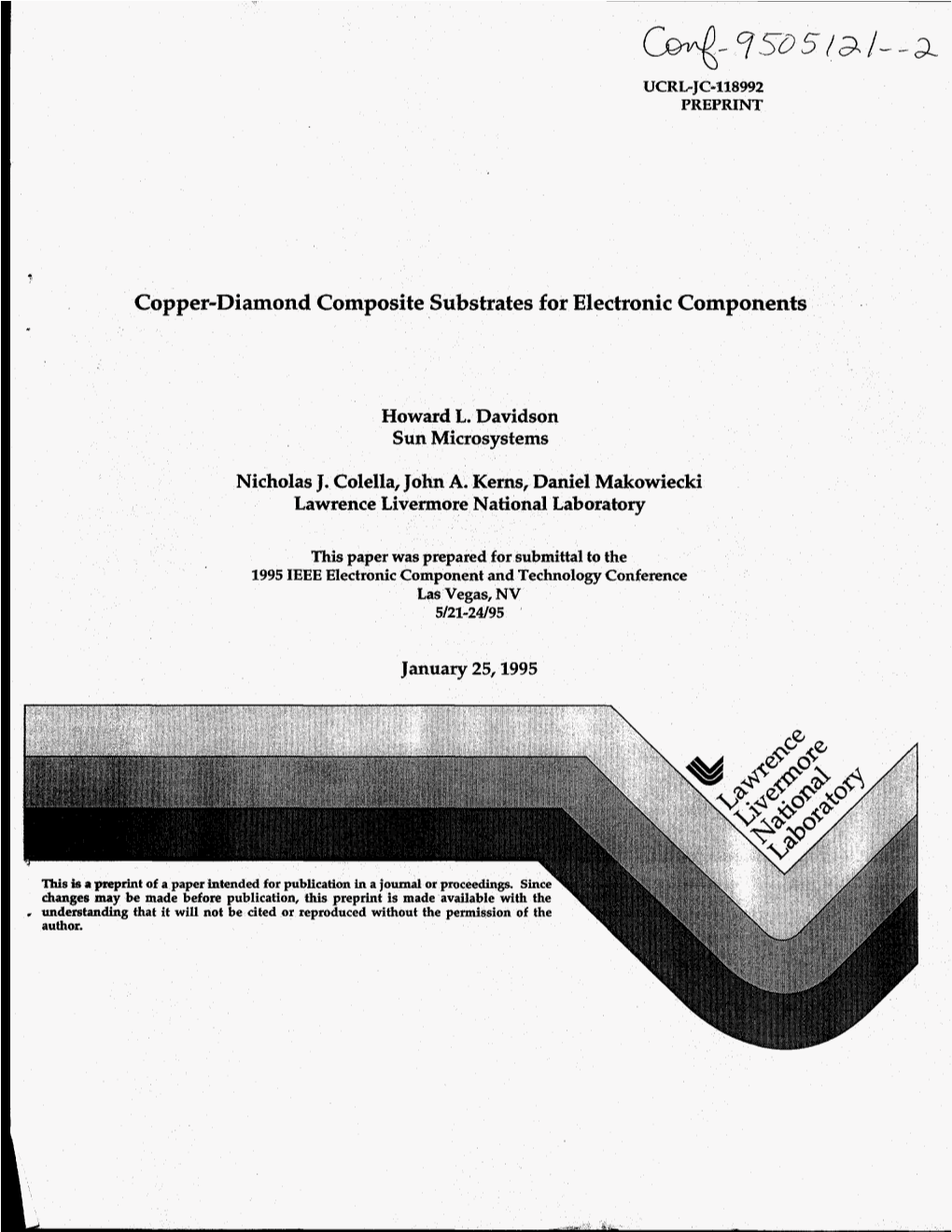 Copper-Diamond Composite Substrates for Electronic Components DISCLAIMER