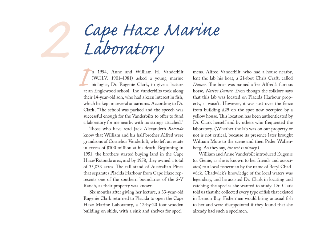 Cape Haze Marine Laboratory