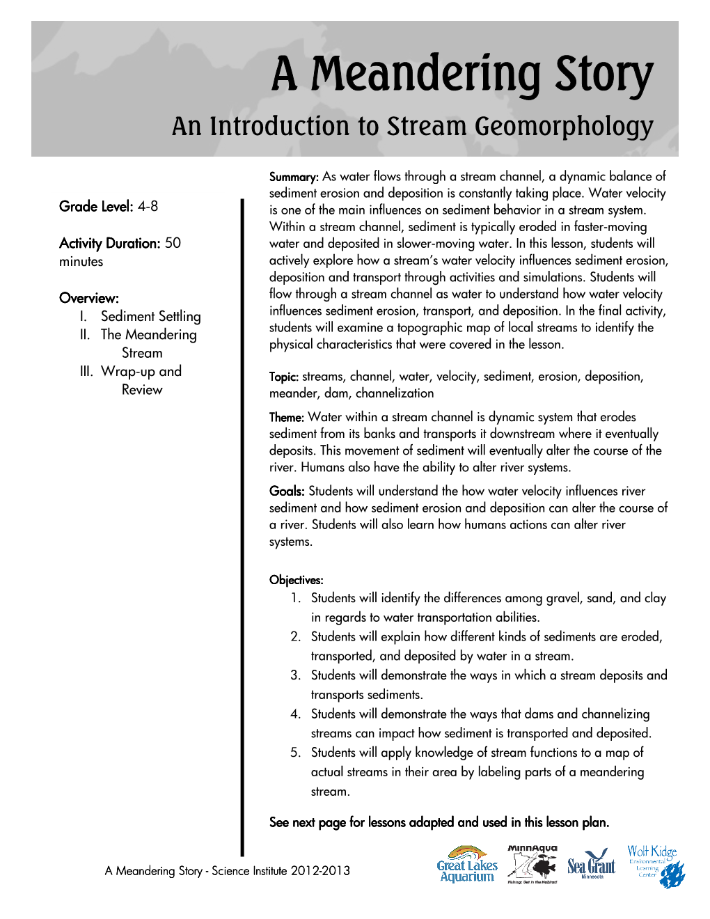 An Introduction to Stream Geomorphology