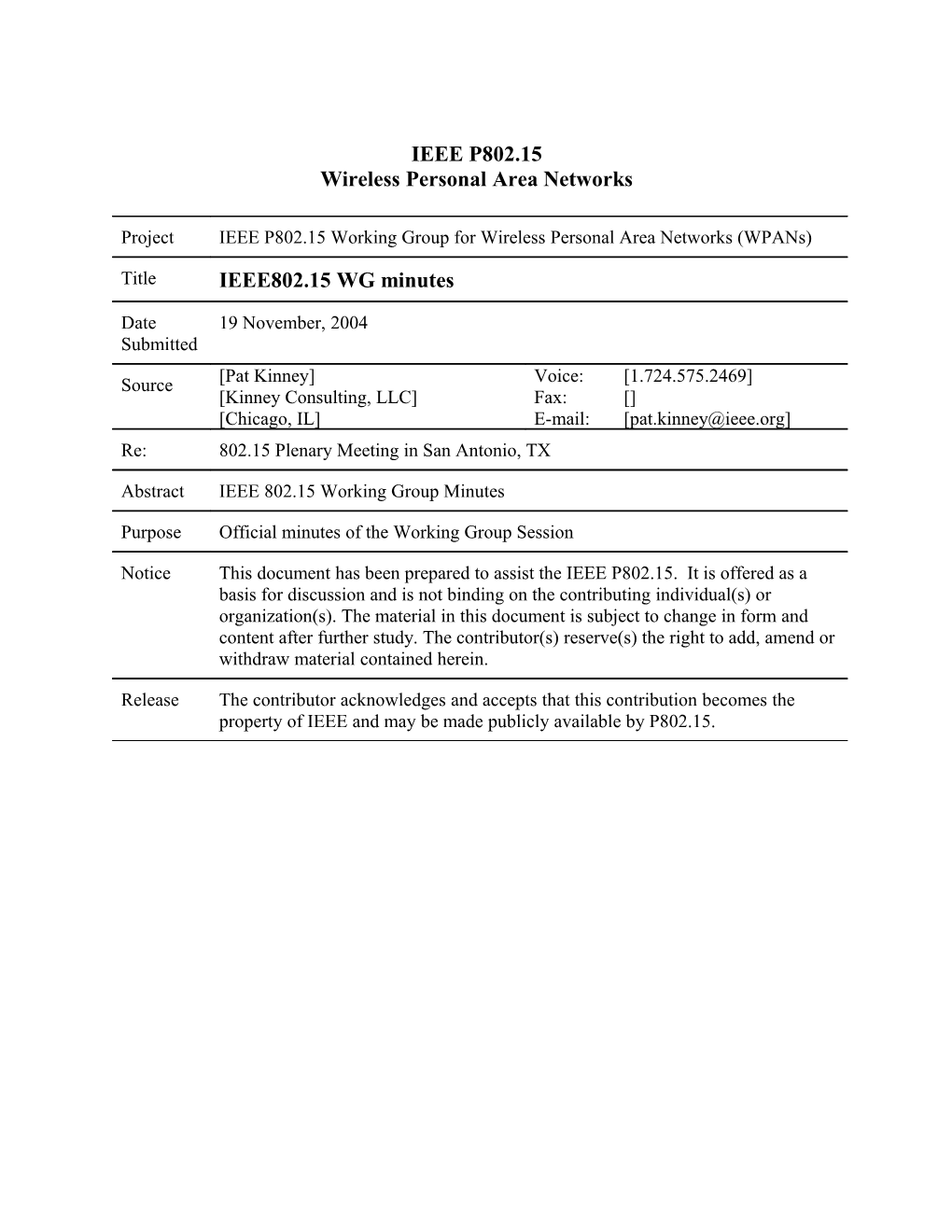 Wireless Personal Area Networks s4