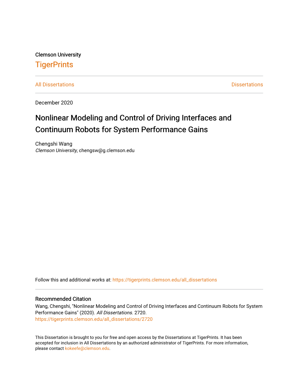 Nonlinear Modeling and Control of Driving Interfaces and Continuum Robots for System Performance Gains