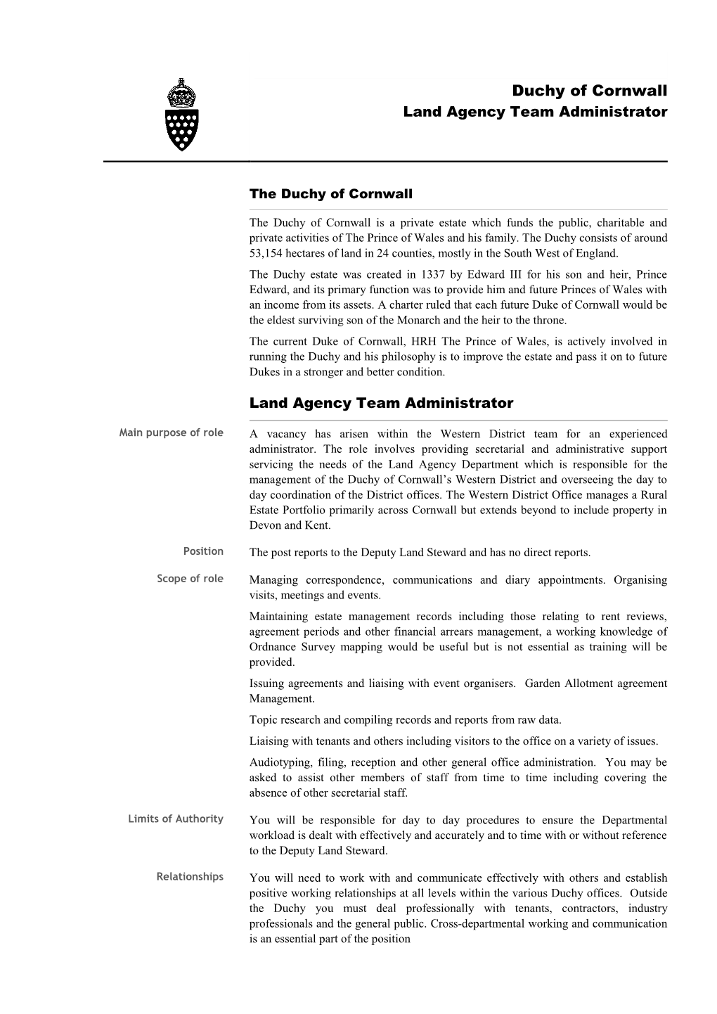 The Duchy of Cornwall