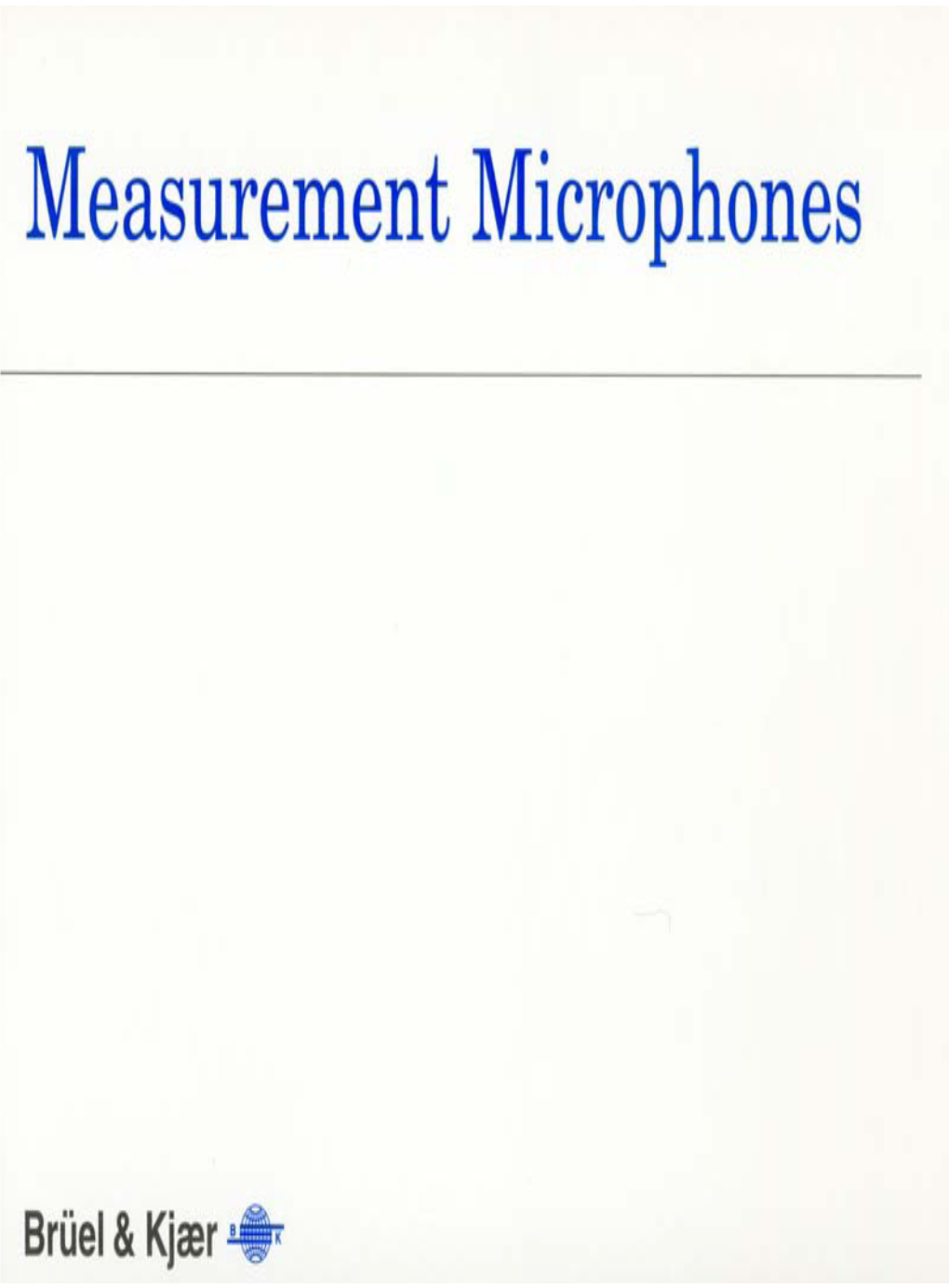 Measurement Microphones (BR0567-12)