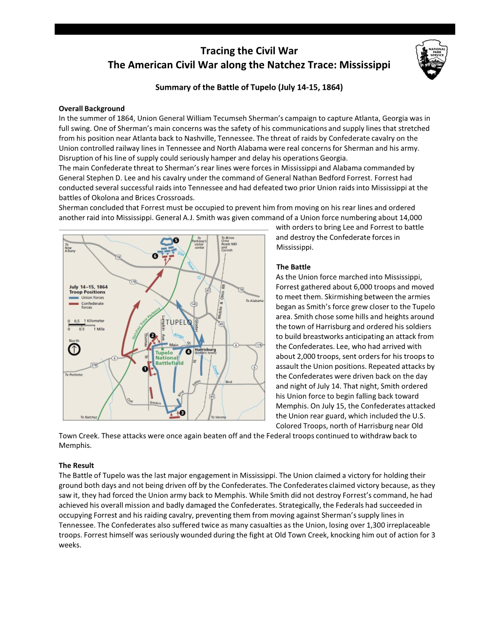 Tracing the Civil War the American Civil War Along the Natchez Trace: Mississippi