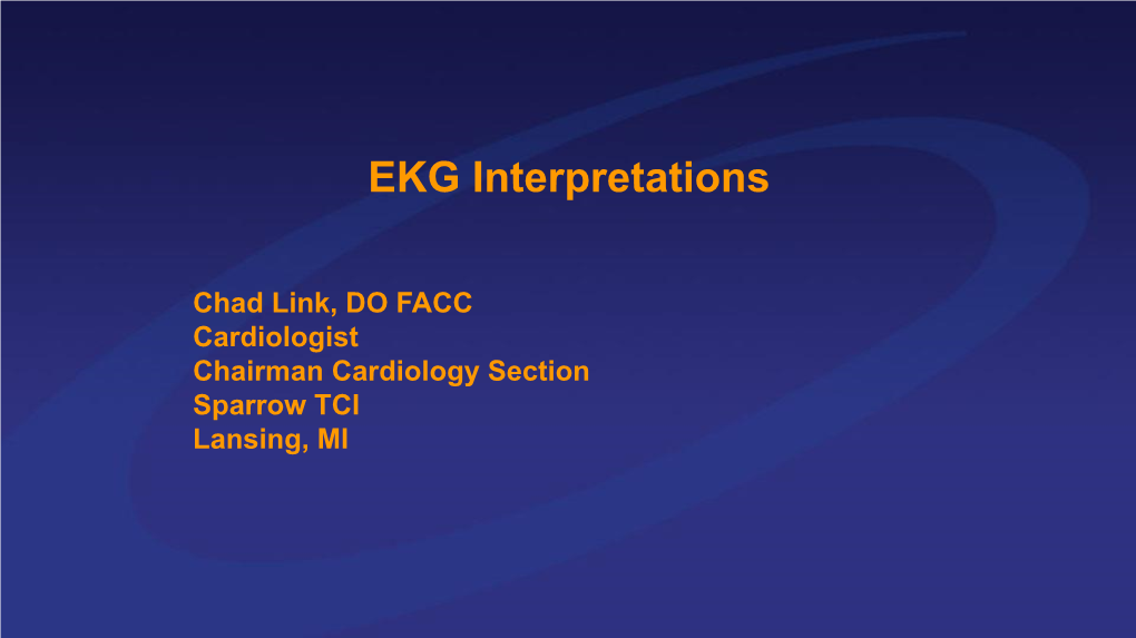 EKG Interpretations