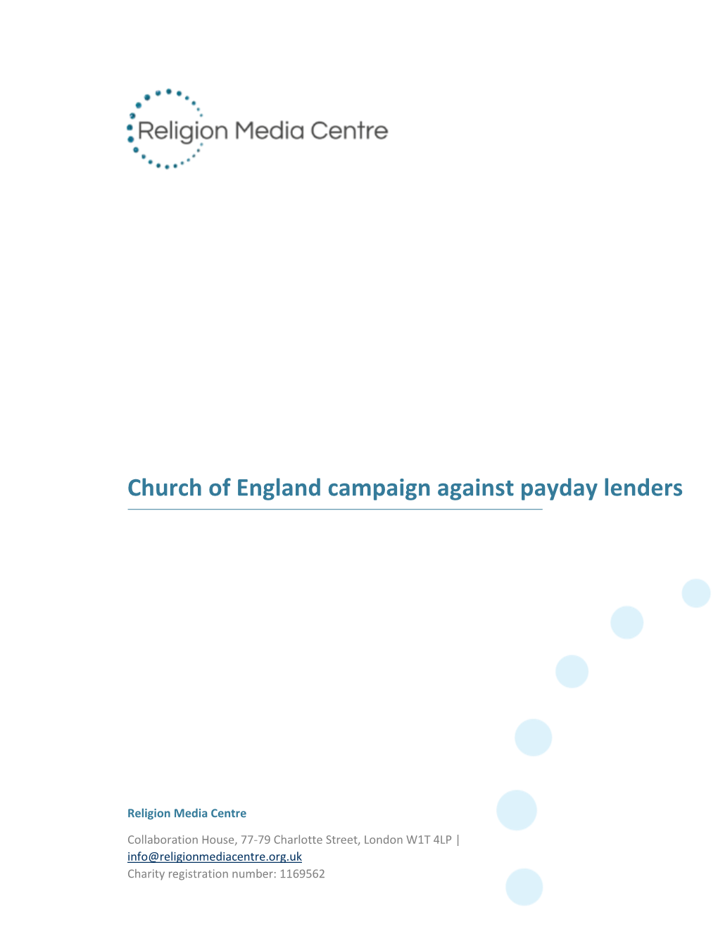 Church of England Campaign Against Payday Lenders