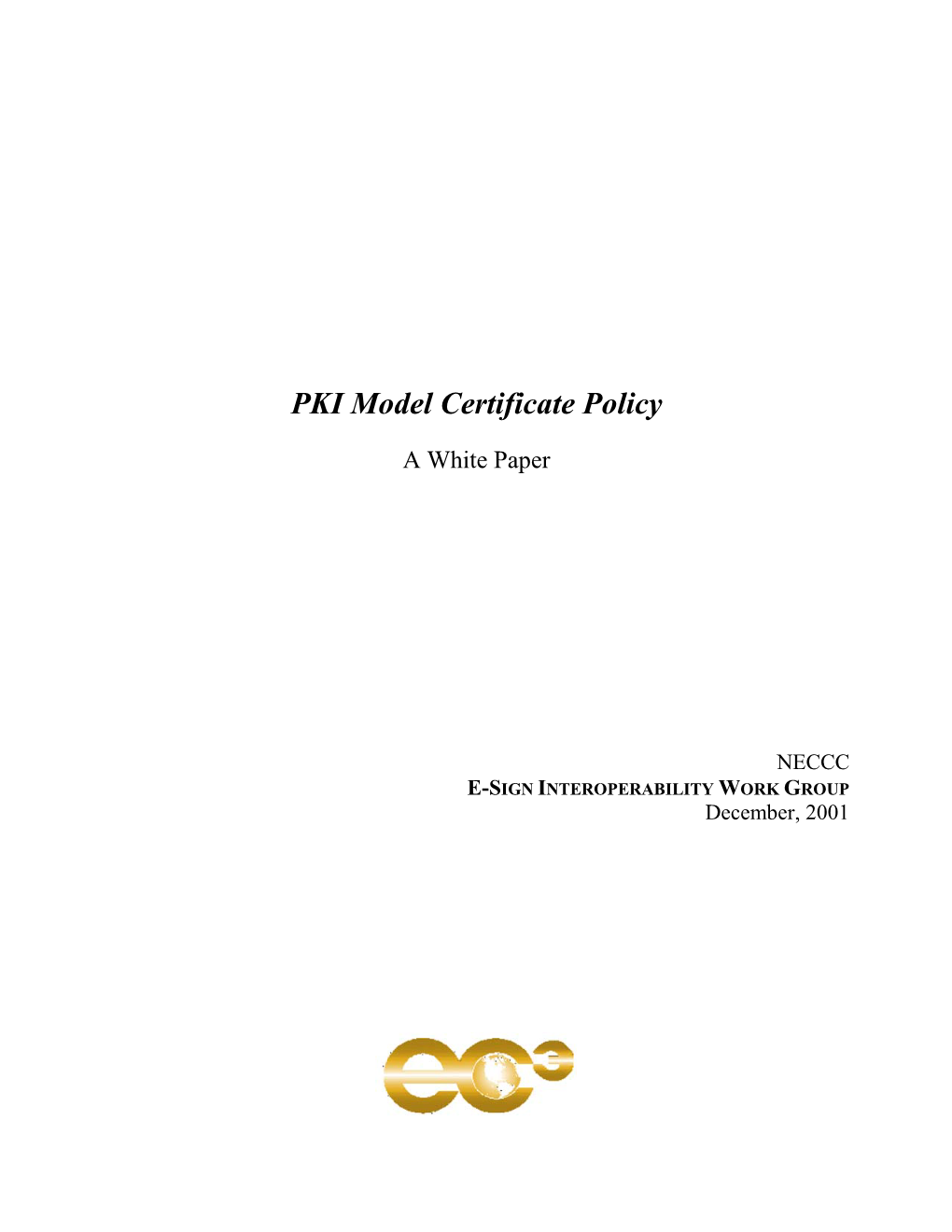 PKI Model Certificate Policy