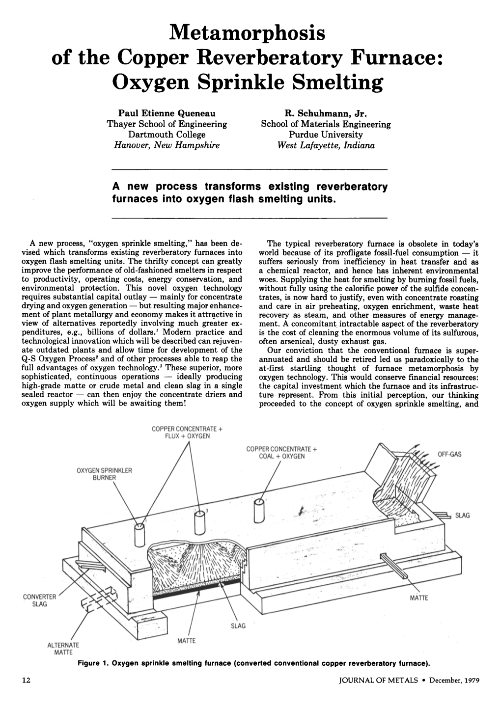 Metamorphosis of the Copper Reverberatory Furnace: Oxygen Sprinkle Smelting