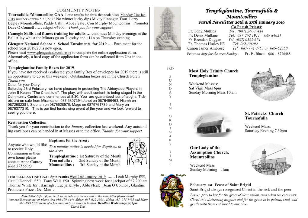 Templeglantine, Tournafulla & Mountcollins Most Holy Trinity