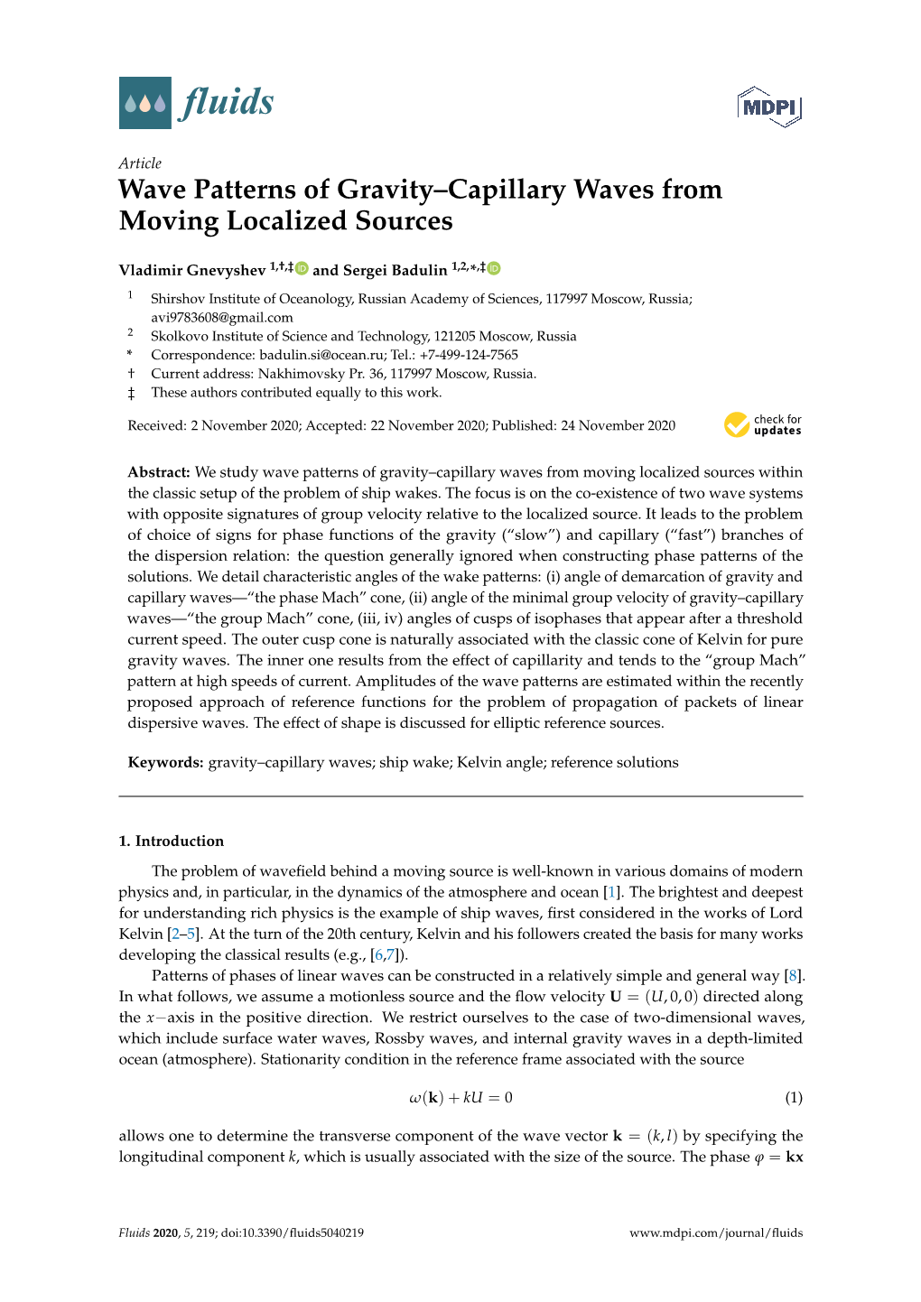 Wave Patterns of Gravity–Capillary Waves from Moving Localized Sources