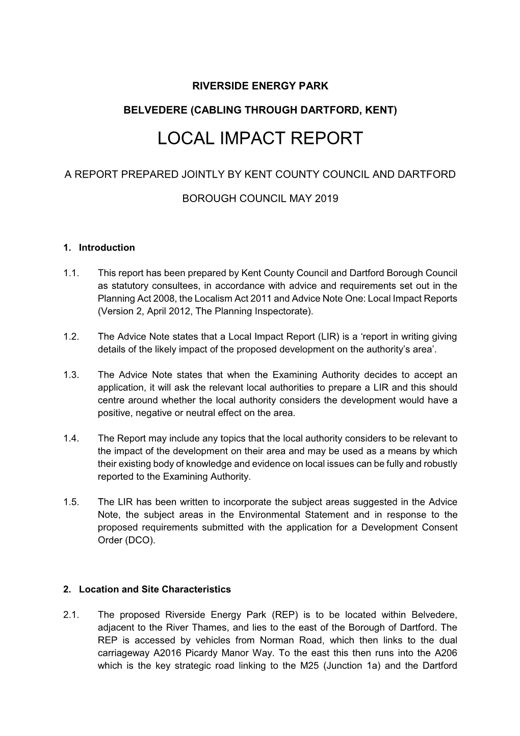 Local Impact Report