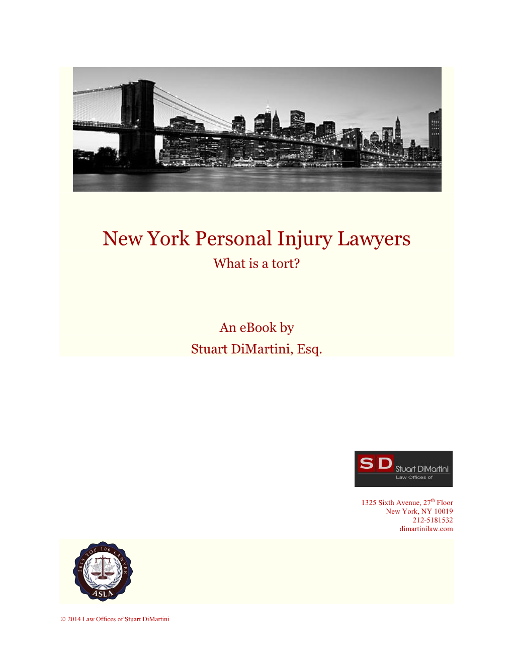 New York Personal Injury Lawyers What Is a Tort?