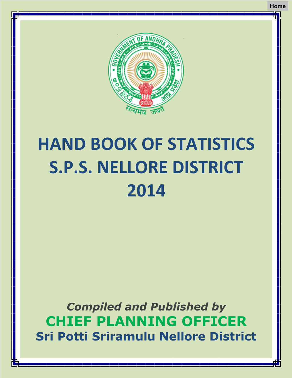 Hand Book of Statistics S.P.S. Nellore District 2014