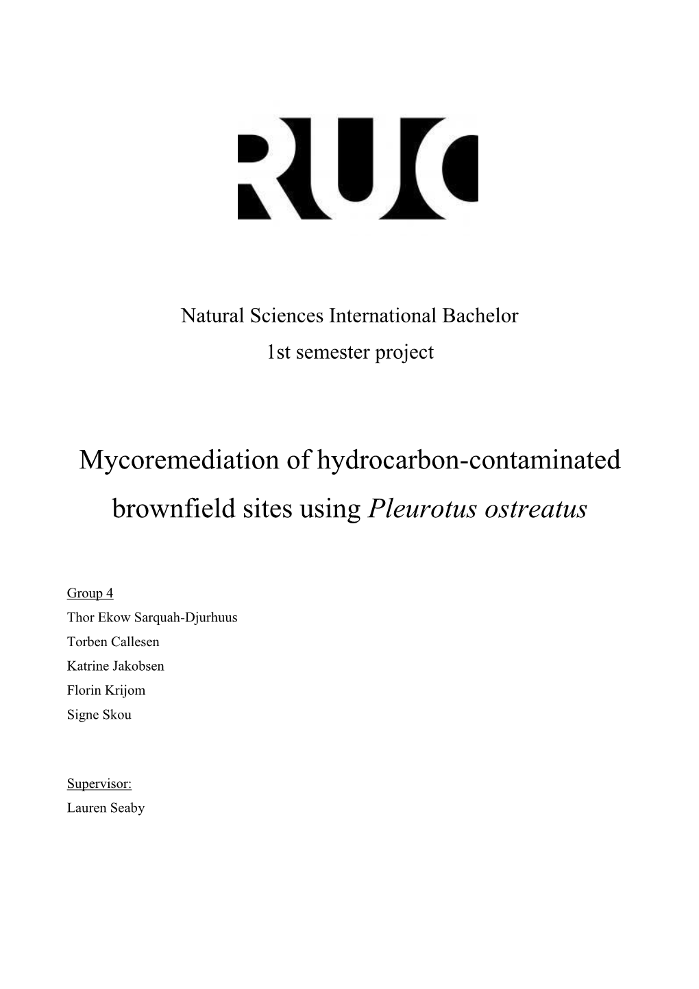 Mycoremediation of Hydrocarbon-Contaminated