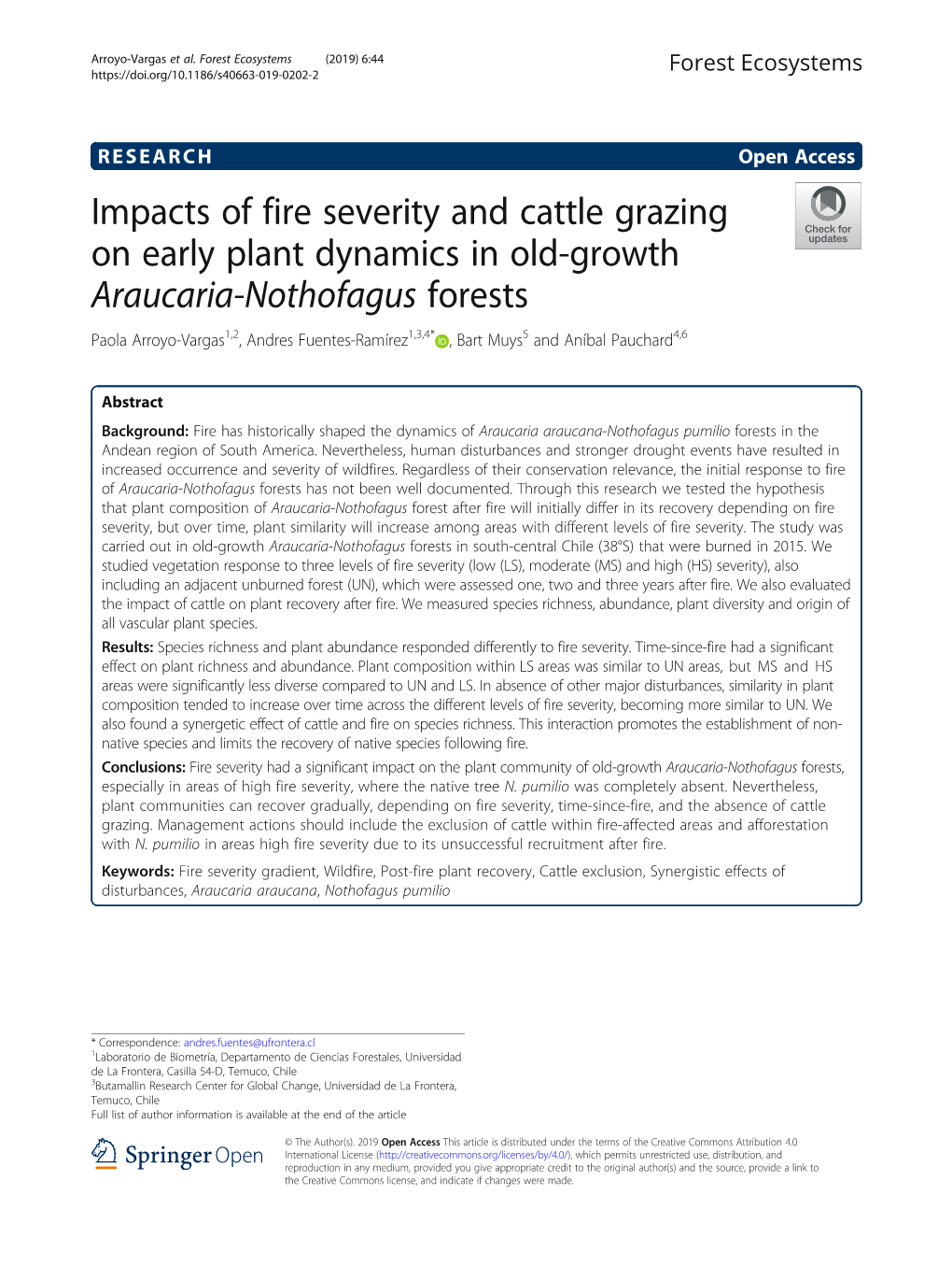 Impacts of Fire Severity and Cattle Grazing on Early Plant Dynamics In