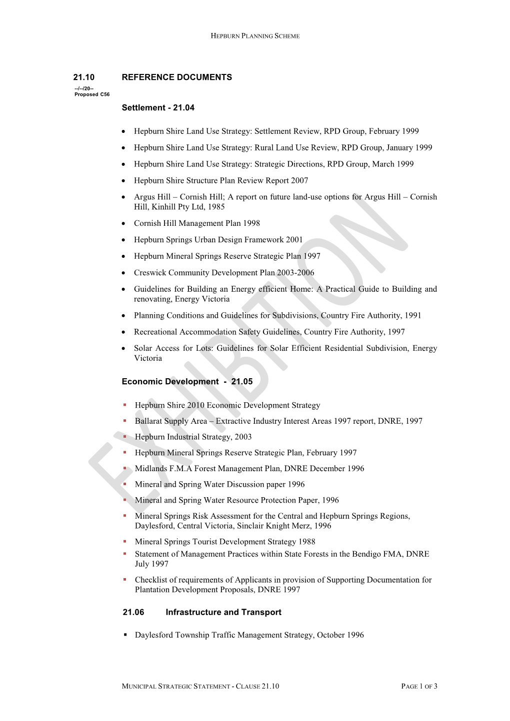 21.04 • Hepburn Shire Land Use Strategy