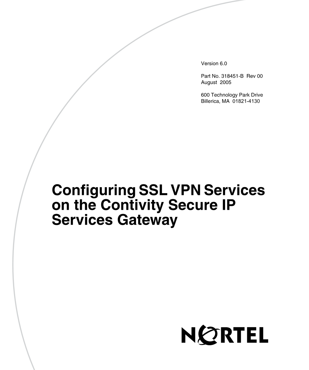 Configuring SSL VPN Services on the Contivity Secure IP Services Gateway 2