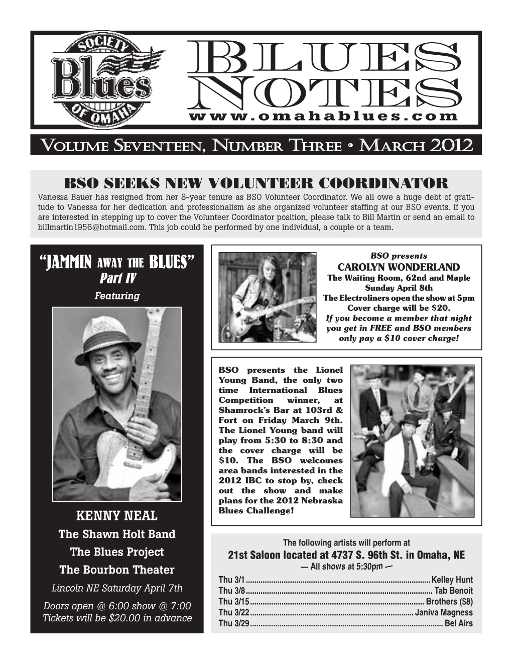 Blues Notes March 2012