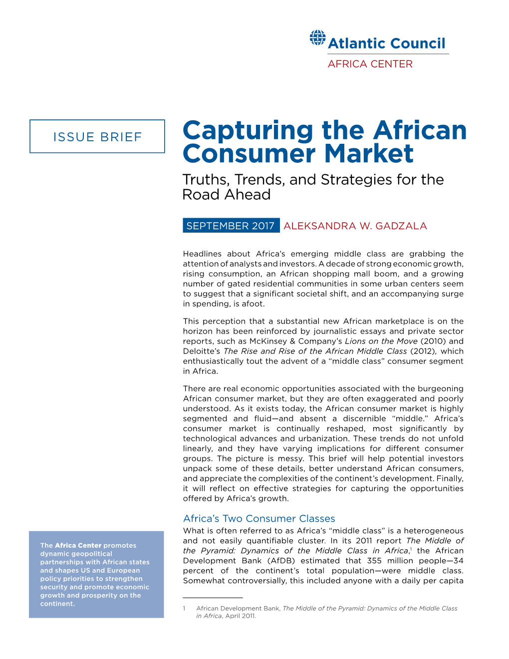 Capturing the African Consumer Market Truths, Trends, and Strategies for the Road Ahead