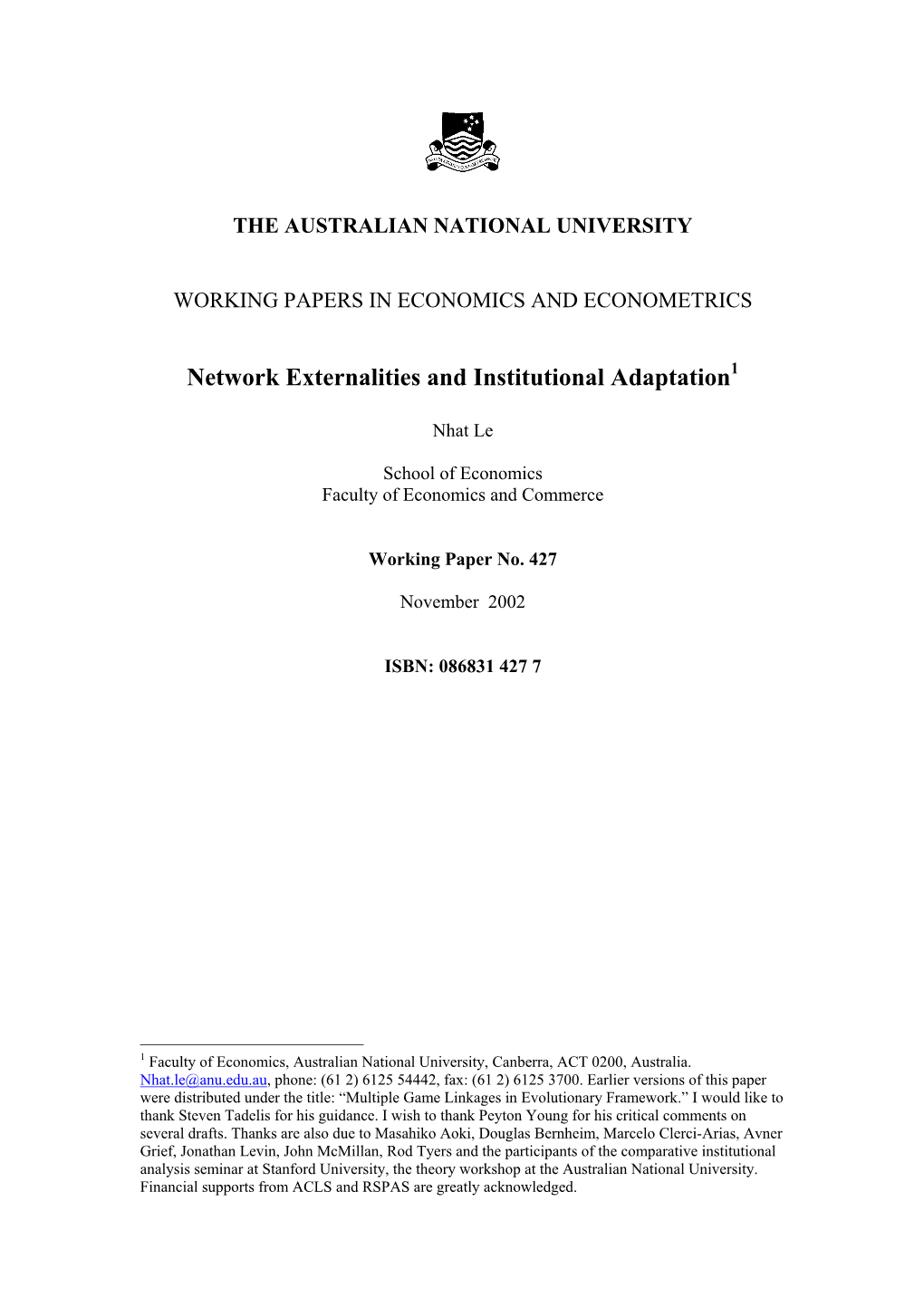 Institutional Complementarities and Institutional Adaptation*