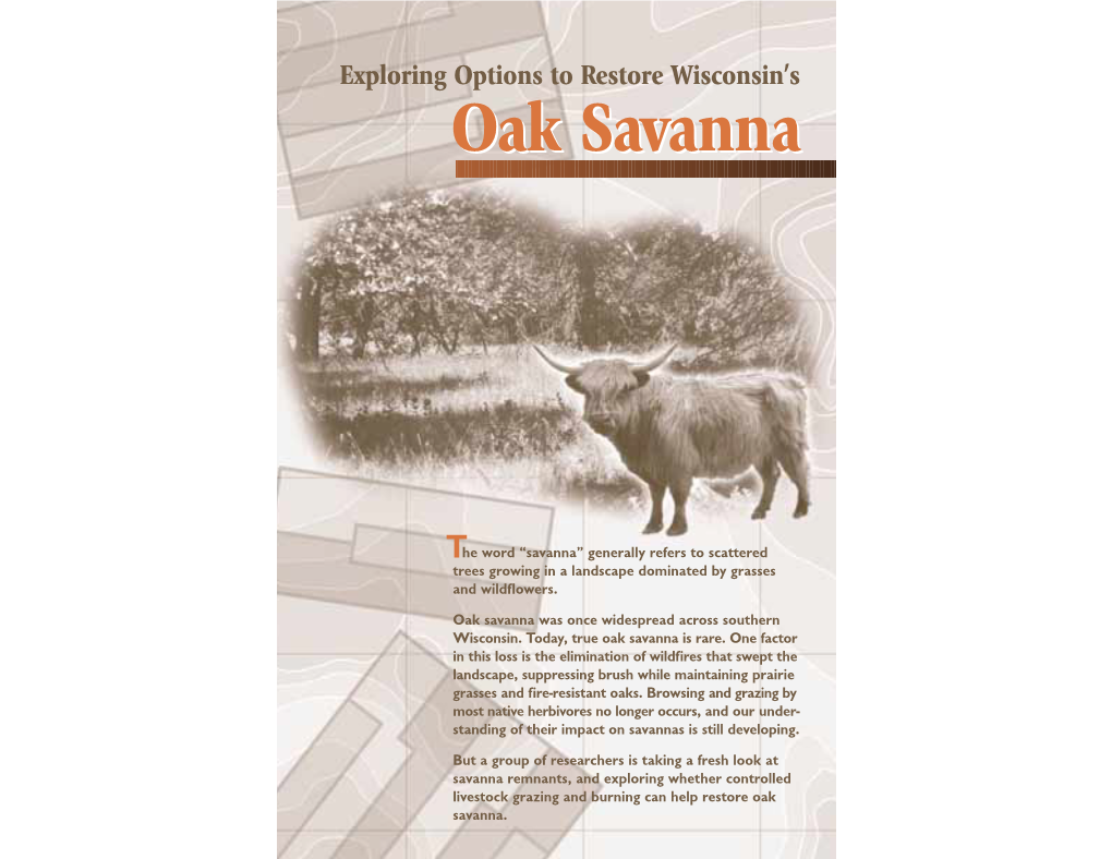 Exploring Options to Restore Wisconsin's Oak Savanna