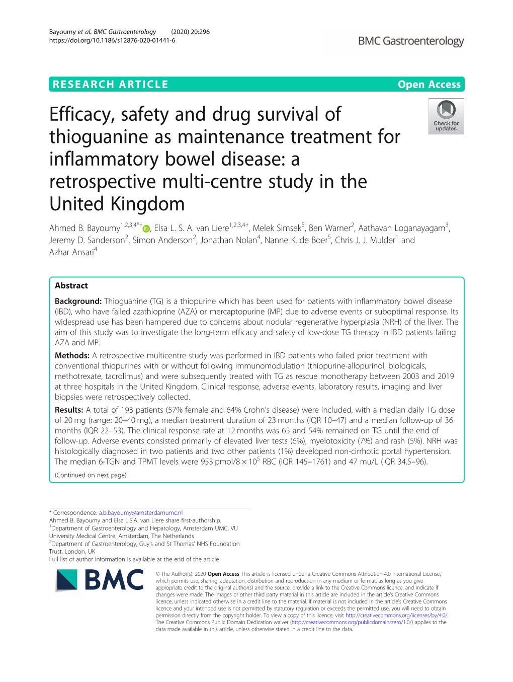 Efficacy, Safety and Drug Survival of Thioguanine As Maintenance