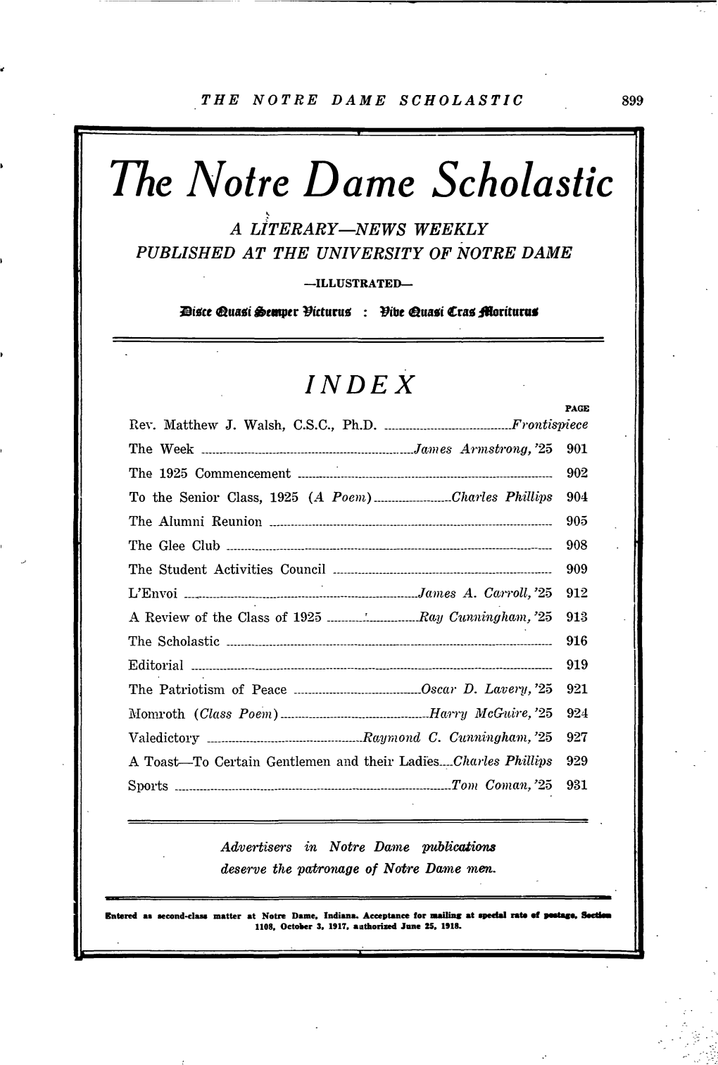 Notre Dame Scholastic, Vol. 58, No. 28