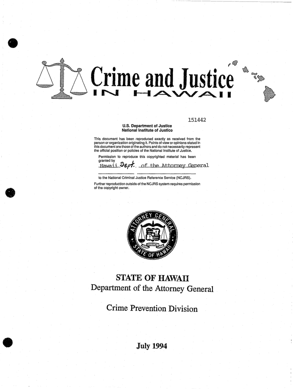 Crime and Justice I~ 1-T~~~11