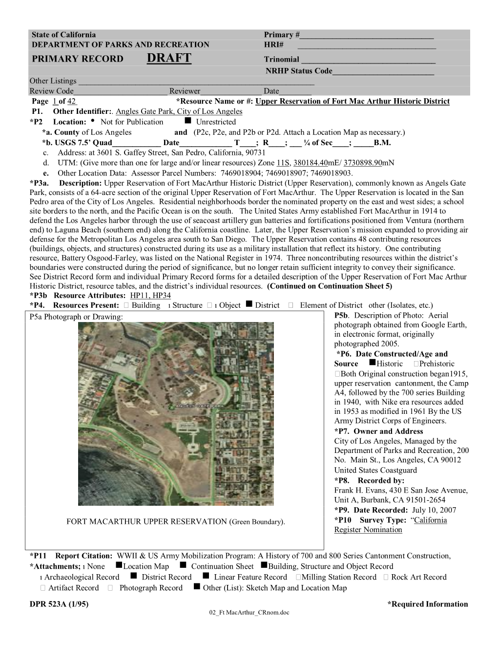 Upper Reservation of Fort Mac Arthur Historic District P1